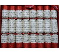 Deluxe 14" Christmas crackers with musical design and handbells inside