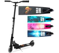 BOLDCUBE Girl's Deluxe 2 Wheel Scooter in Black | Size: 7-9 Years BOLDCUBE Black 7-9 Years