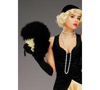 Feather Fan Black Accessory for Fancy Dress