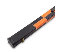Deluxe 3/4 Orange Chequered Cue Case with Plastic Ends and Horizontal Chalk Compartment 116cm Shaft - Black and Orange Interior