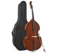 Deluxe 3/4 Solid Top Double Bass by Gear4music