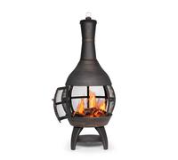 Dellonda Deluxe 360? Chiminea/Fire Pit/Outdoor Heater - Antique Bronze Finish - DG112, Brown