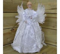 Deluxe 40cm Christmas Tree Fairy / Angel Decoration Ornament - Silver