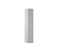 Deluxe 6 Door Locker, 45wx45dx180h (cm), Combination Lock, Grey