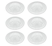 Deluxe 6 x Plastic Sink Strainers - Bathtub Basin Hair Catcher Shower Drain Hole Filter by Lizzy®