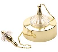 Deluxe 6Amp 2 Way Ceiling Switch Brass and Crystal Finish FPK1-XT-51