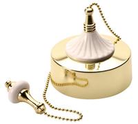 Deluxe 6Amp 2 Way Ceiling Switch Brass and White Feature FPK1-WH-39