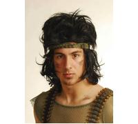 Deluxe 80s Action Hero Rambo Style Wig DOES NOT INCLUDE HEADBAND