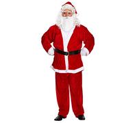 HENBRANDT Adult Men’s Santa Claus Costume XXL Christmas Fancy Dress Outfit 5pc Father Christmas Saint Nicholas Costume One Size Extra Extra Large Mens Fancy Dress Costume