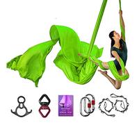 Deluxe Aerial Silks Equipment Set - 11 Yards Aerial Yoga Hammock Swing for Acrobatic, Circus Arts, Dance (L:10m W:2.8m)
