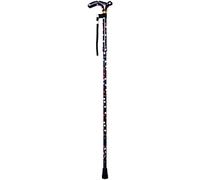 Deluxe Ambidextrous Foldable Walking Cane - 5 Height Settings - Polka Dot Loops Multi One Size