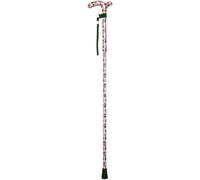 Deluxe Ambidextrous Foldable Walking Cane - 5 Height Settings - Rose Design Loops Multi One Size