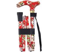 Deluxe Ambidextrous Foldable Walking Cane - 5 Height Settings - Rouge Design