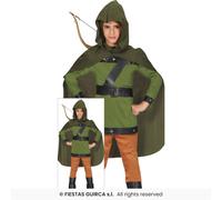 Deluxe Archer Costume Forest Robin Hood Fancy Dress Outfit Book Day Fairytale Ag