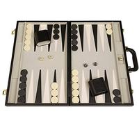 Deluxe Backgammon Board Set - (Black Attache Case) - 15x10