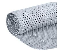 Deluxe Bathtub Mat Non Slip, Soft Foam Bath Mats for Bathroom Tub, Bathtub Mat with Drain Holes, Suction Cups- 36” X 17” - Light Blue