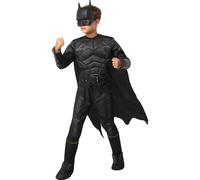 Deluxe Batman Kids Costume Boys Licensed DC Superhero Fancy Dress