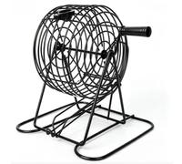 Deluxe Bingo Game Set with Metal Round Cage,Board,Balls,Cards,and Chips