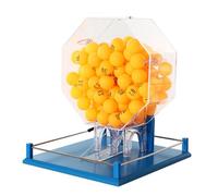 Deluxe Bingo Set with 100 Pcs Ball - Auto Bingo Cage, Manual Lottery Machine, Great for Large Groups and Parties - Justice and Fairness(C)