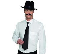 Deluxe Black Gangster Tie, 1920's Razzle Fancy Dress, One Size