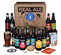 Deluxe British Real Ale Happy Birthday Beer Gift - 12x500ml Traditional Ales with 2 Snacks & Craft Beer Tasting Guide by QWERTY Beer Box - Birthday Gifts for Him, Birthday Gifts for Men, Dad Gifts