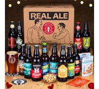 Deluxe British Valentine's Day Real Ale Beer Gift Hamper - 12x500ml Traditional Ales with 2 Snacks & Craft Beer Tasting Guide by QWERTY Beer Box - Beer Gift for Men, Beer Gift For Him, Husband Gifts