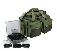 DELUXE CARP FISHING MULTI POCKET CARRYALL HOLDALL TACKLE BAG & TACKLE BOX LUGGAGE SET XPR NGT