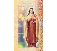 Deluxe Catholic Holy Card with Traditional Prayers (Saint Therese of Lisieux (Little Flower))