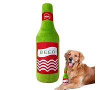 Deluxe Chewing Dog Toy - Soft Beer Bottle Shaped Chew Toy, Medium and Large Breeds, Interactive Pets | Plush Teeth for Playtime, Training, Fetch, or Everyday Fun
