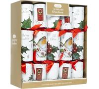 Deluxe Christmas Crackers with Unique Designs and Festive Surprises 10 x 14” | Harmless Holiday Party Essentials for Family Gatherings, Fun Presents, and Celebrations (ROBIN AND HOLLY)