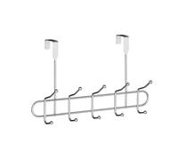 Deluxe Chrome 10 Hook Over Door Hook Hanger Smooth Scarfs Caps Belts Pent Shirts