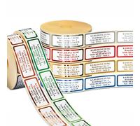 Deluxe Classic 500 Embossed Address Labels with 4-Line Desired Text on the Roll from Versandhaus Jung