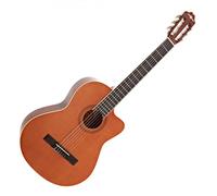 Deluxe Classical Guitar Single Cutaway by Gear4music Natural