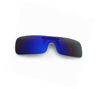 DELUXE CLIP ON SUNGLASSES WITH CASE & CLOTH - BLUE MIRROR