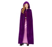 Deluxe Cloak Amethyst Green Adults Adults Medieval Fancy Dress Hooded Robe