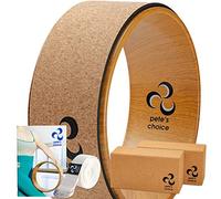 Deluxe Cork Yoga Wheel Set - Back Roller, 2 Cork Blocks & Strap