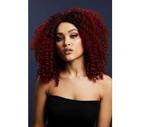 Deluxe Crimped Ladies Wig Heat Resistant 1980s 80s Wild Child Fancy Dress Wig