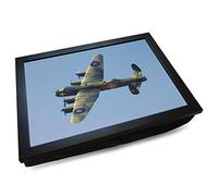 Deluxe Cushioned Lap Tray | Avro Lancaster World War 2 Dambusters Bomber | Wooden Frame | Bean Bag Cushion Base | #EN