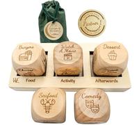 Deluxe Date Night Dice Game - Fun Romantic Couples Gift - 5 Dice, Decision Coin, Board & Carry Bag for Bachelorette, Anniversary, Wedding, Bridal Shower - Girlfriend Wife Husband Him Her Anniversaries