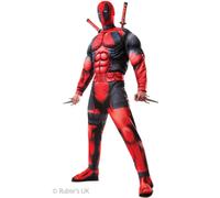 Deluxe Deadpool Mens Costume Marvel Comic Superhero Halloween Fancy Dress Outfit