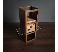 Deluxe Die Penetration (Walnut Edition) Magic Tricks Classic Dice Penetrates Panels Close-up Stage Visual Illusions Gimmicks Props