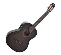 Deluxe Electro Classical Guitar by Gear4music Trans Black Burst