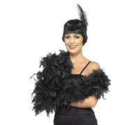 Deluxe Feather Boa Rocky Horror Fancy Dress Accessory 180cm 80g Black Boa