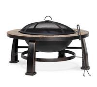 Dellonda 30" Deluxe Traditional Style Fire Pit Fireplace Heater Slate DG111