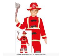 Deluxe Fireman Firefighter Kids Occupations Fancy Dress Costume Boys Girls Age 3