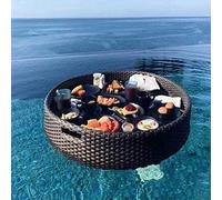 Deluxe Floating Tray Table - Perfect for Pool Parties, Spas & Beaches - Effortlessly Serve Drinks, Brunch & Food on Water - Elegant White Design for Ultimate Relaxation