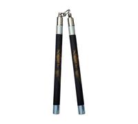 Deluxe Foam Speed Nunchucks With Chain - Black/Silver - 11"