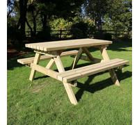 Deluxe Garden Picnic Table by Croft - 6 Seats