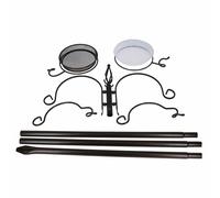 Deluxe Garden Wild Bird Feeding Station 4 Hangers, Feeder Tray, Plastic Bath