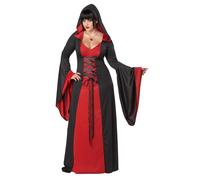 Deluxe Gothic Red Hooded Robe Dress Costume Adult Plus